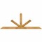 Ekena Millwork Saratoga Rough Sawn Timber Gable Bracket, Western Red Cedar, 84"W x 31"H x 4"D x 4"F, 9/12 Pitch GBW084X31X0404SAR00RWR - alternate 1